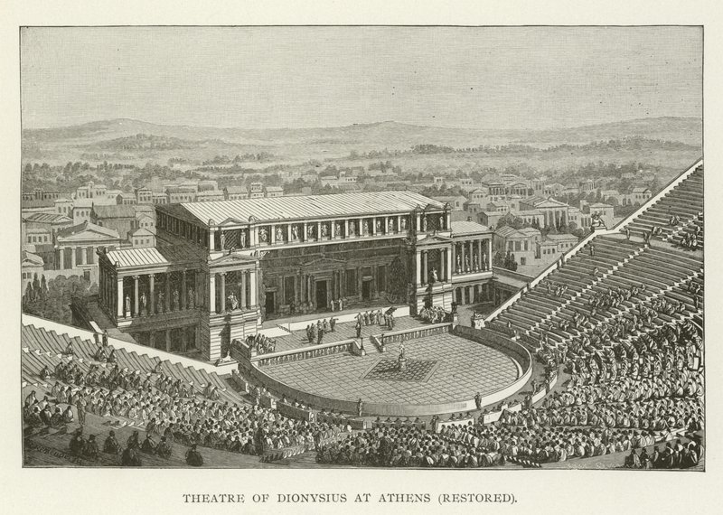 Teatro de Dionísio em Atenas, restaurado de American School