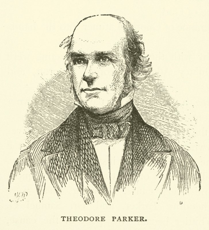 Theodore Parker, ministro unitarista americano, transcendentalista e abolicionista de American School