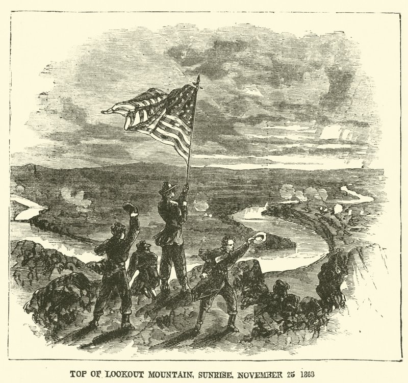 Topo da Lookout Mountain, Sunrise, 25 de novembro de 1863, novembro de 1863 de American School