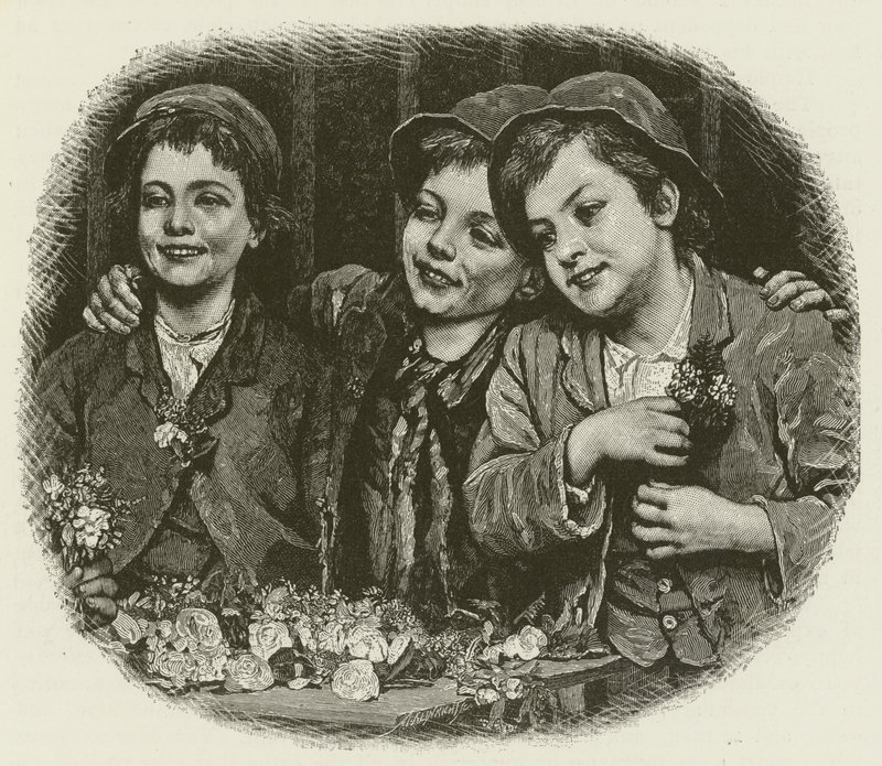 Clientes resistentes, da pintura de JG Brown de American School