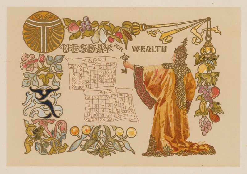 Terça-feira para a riqueza (chromolitho) de American School