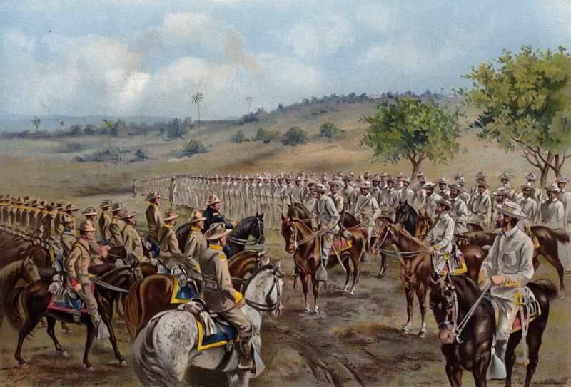 Exército dos EUA, rendição de Santiago pelo General Toral ao General Shafter de American School