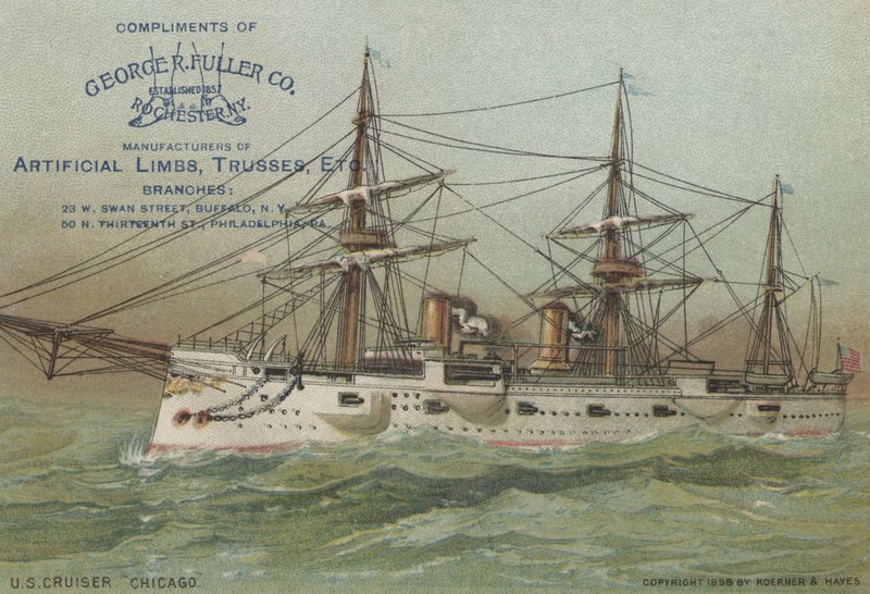 Cruzador da Marinha dos EUA USS Chicago, 1898 de American School