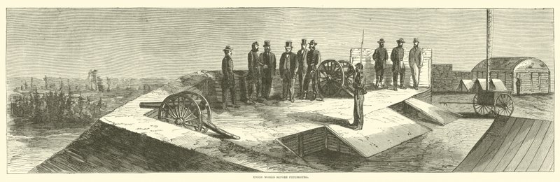 União trabalha antes de Petersburgo, outubro de 1864 de American School