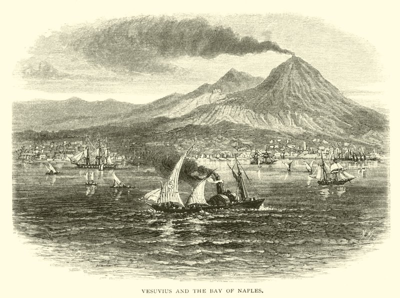 Vesúvio e a Baía de Nápoles de American School