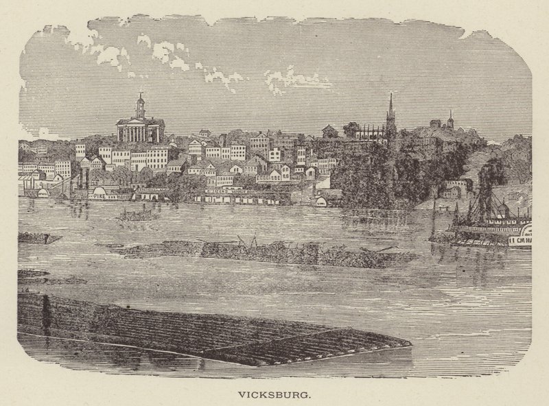 Vicksburg, Mississippi, EUA (gravura) de American School