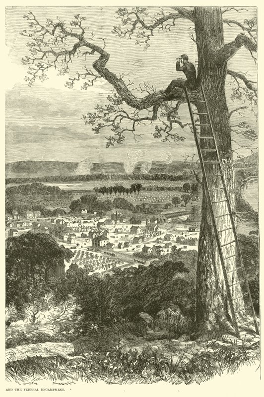 Vista de Chattanooga e do Federal Acampamento, novembro de 1863 de American School