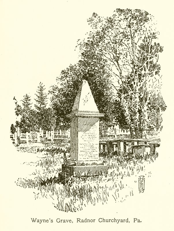 Túmulo de Waynes, Radnor Churchyard, Pa de American School