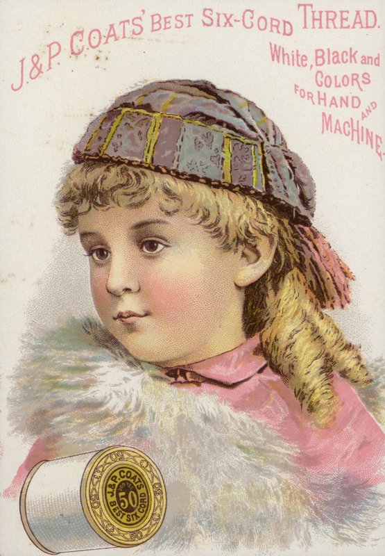 Menina jovem, em, chapéu, e, echarpe de American School