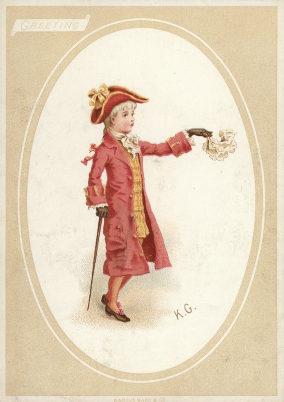 Menino jovem, em, 18º século, traje de American School