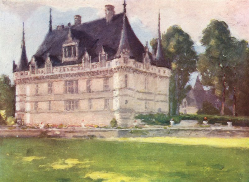 Azay-le-Rideau (litografia a cores) de Amy B. Atkinson