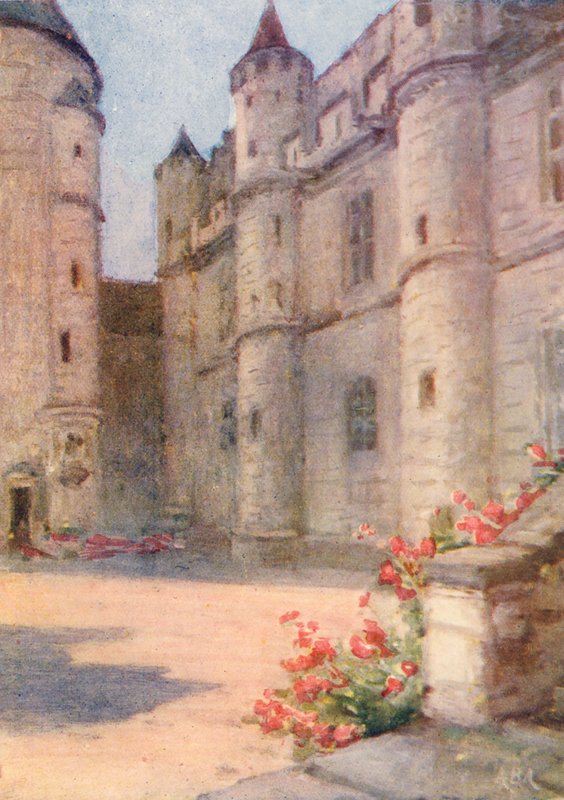 Chateau Royal, Loches (litografia a cores) de Amy B. Atkinson
