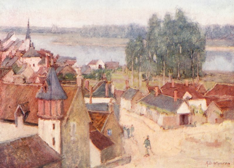Chaumont-sur-Loire (litografia a cores) de Amy B. Atkinson