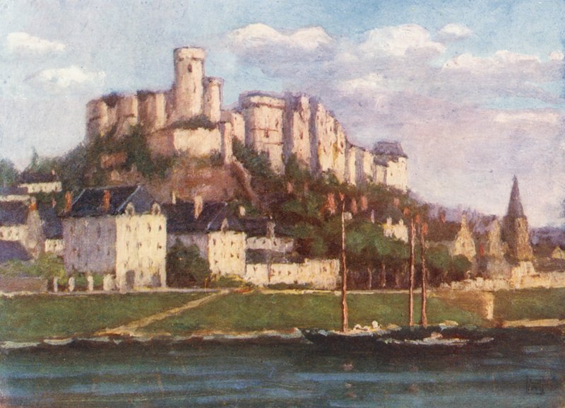 Chinon do Vienne (litografia a cores) de Amy B. Atkinson