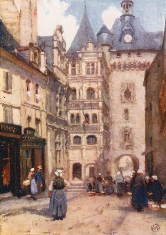 Porte Picoys, Loches (litografia a cores) de Amy B. Atkinson