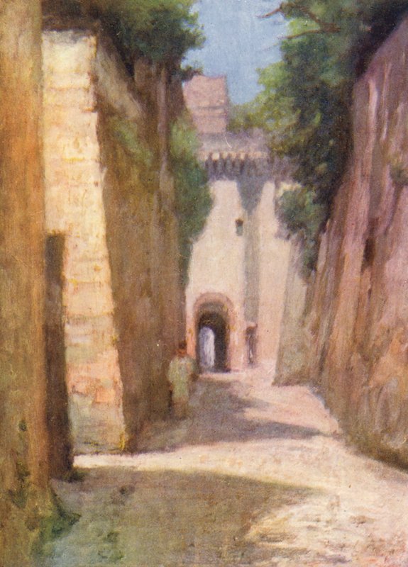 Rue Foulques Nerra, Loches (litografia a cores) de Amy B. Atkinson