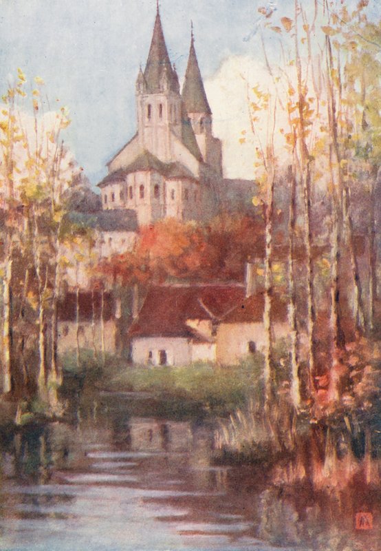 Saint Ours, Loches (litografia a cores) de Amy B. Atkinson