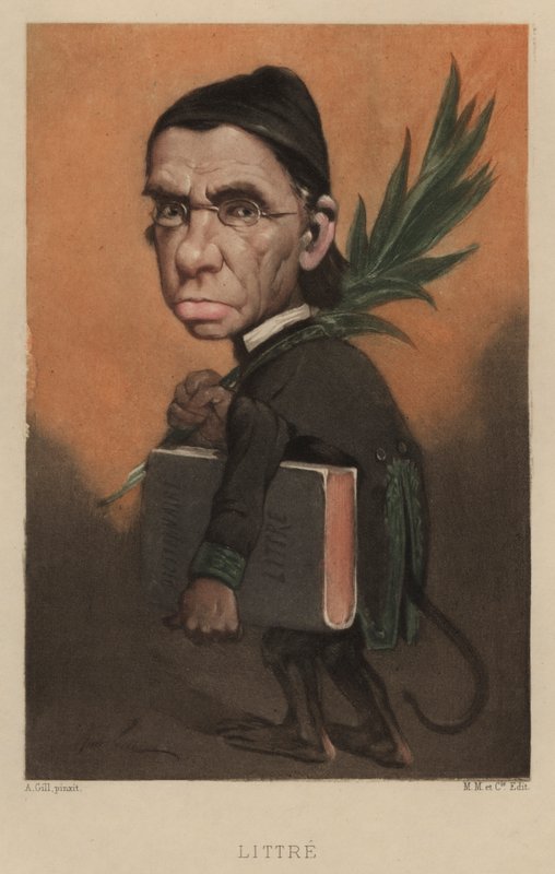 Emile Littre, lexicógrafo e filósofo francês de Andre Gill