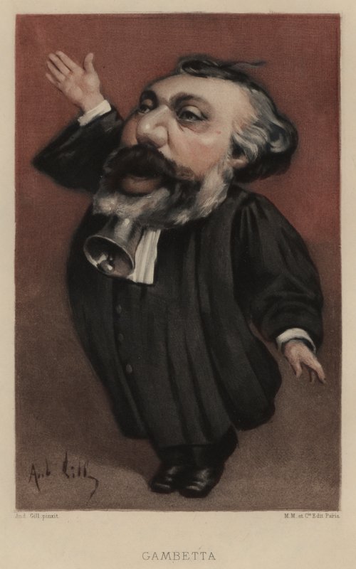 Leon Gambetta, estadista francês de Andre Gill