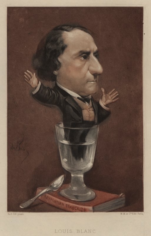 Louis Blanc, político e historiador francês de Andre Gill