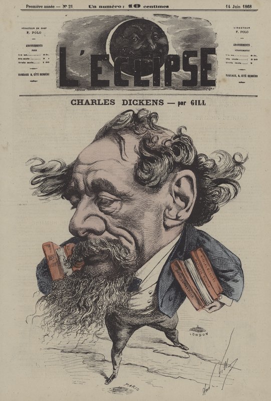 Charles Dickens por Gill de Andre Gill