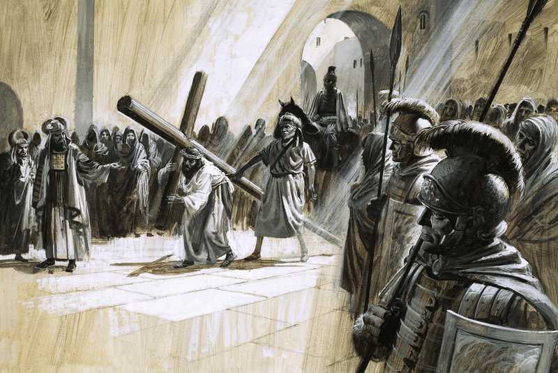 Cristo carregando a cruz de Andrew Howat
