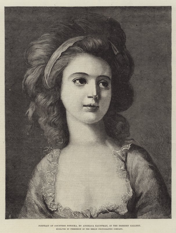 Retrato da Condessa Potocka, na Galeria Dresden de Angelica Kauffmann
