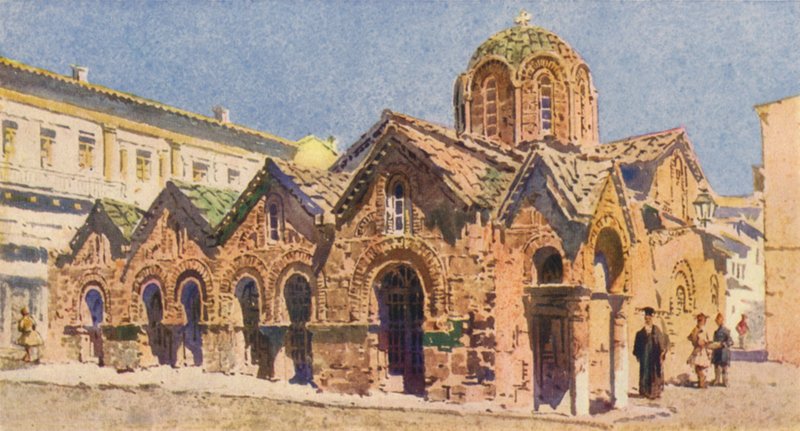 Igreja de Panagia Kapnikari, Atenas (lito preto) de Angelos Giallinos