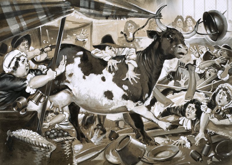 Uma vaca entrou em Westminster Hall e provocou o caos de Angus McBride