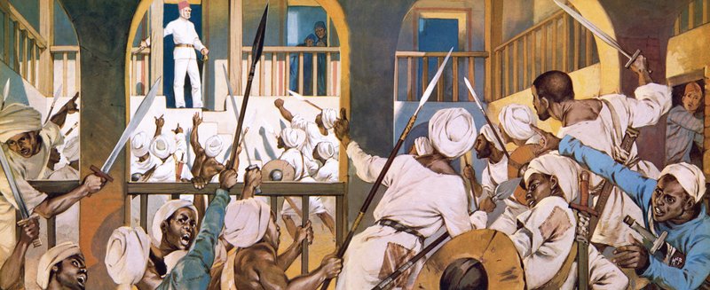 General Gordon prestes a ser morto em Cartum, em fevereiro de 1865 de Angus McBride
