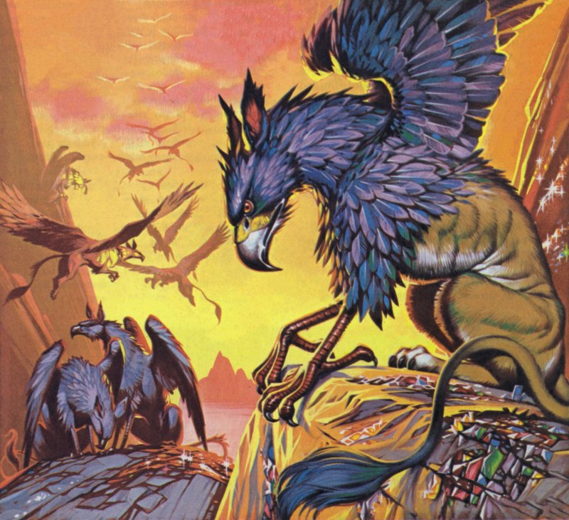 Gryphons (litografia a cores) de Angus McBride
