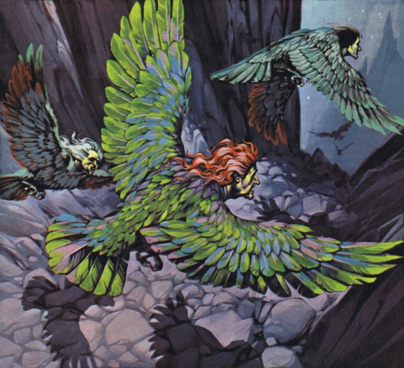 Harpias (litografia a cores) de Angus McBride