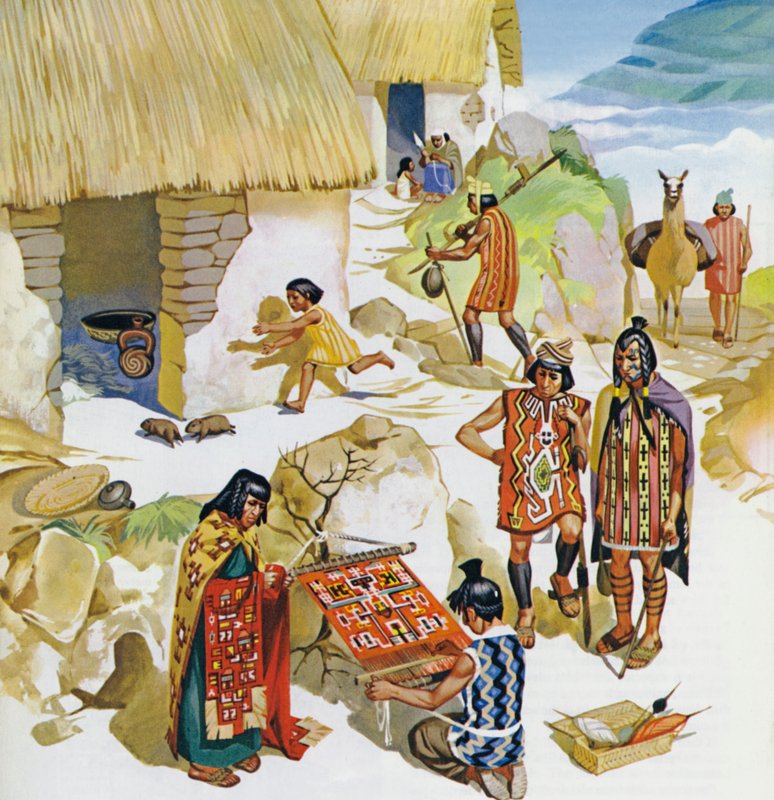 Casa no Peru, c AD 100 (litografia a cores) de Angus McBride