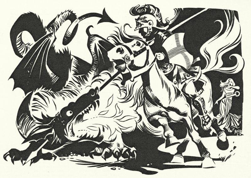 São Jorge e o Dragão (litografia) de Angus McBride