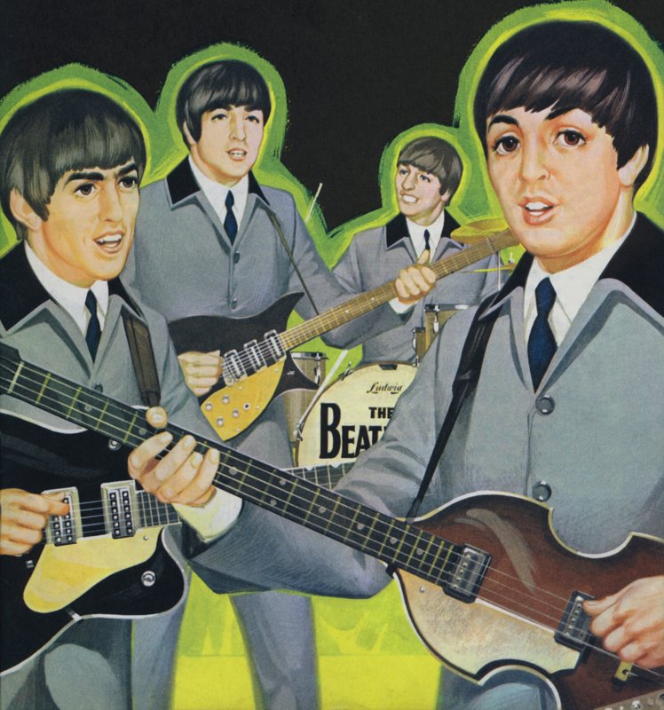 Os Beatles (litografia a cores) de Angus McBride