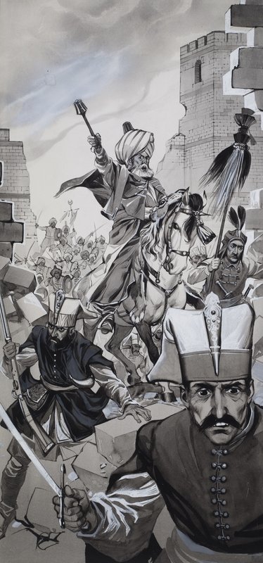 A queda de Constantinopla (guache sobre papel) de Angus McBride