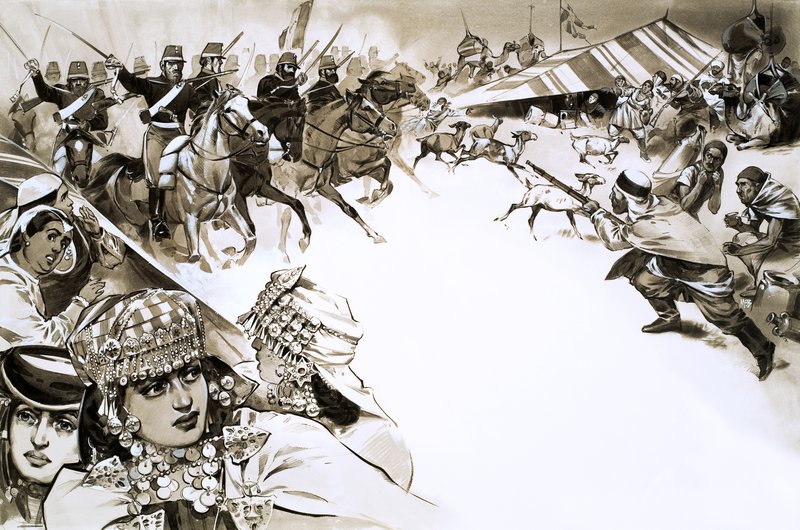 Os franceses invadem a Argélia (guache sobre papel) de Angus McBride