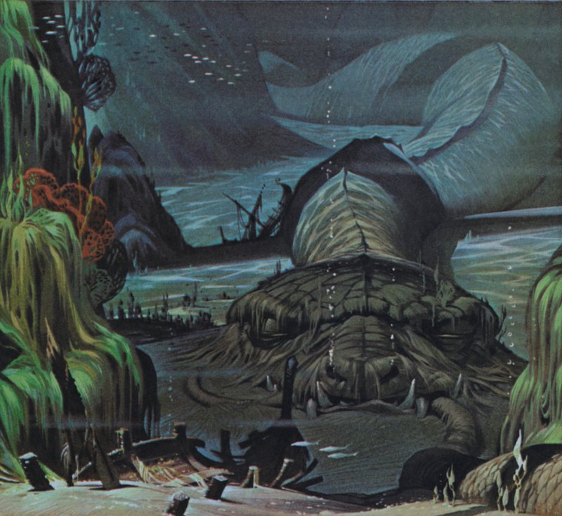 A Serpente de Midgard (litografia a cores) de Angus McBride
