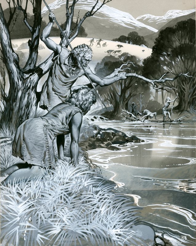 O calhau pintado pesca pessoas de Angus McBride