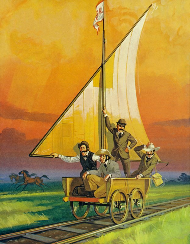 O carro à vela (litografia a cores) de Angus McBride