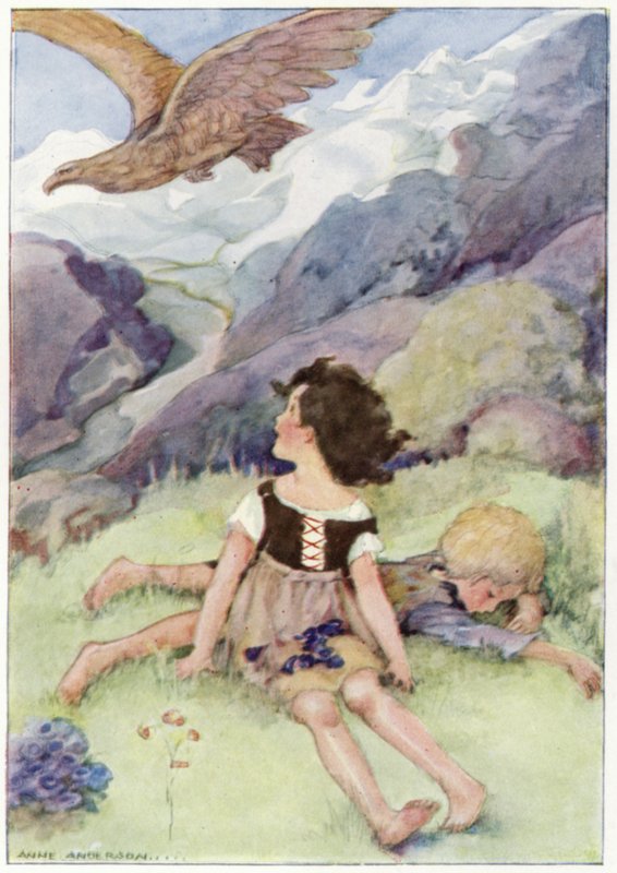 A Heidi viu a maior ave que ela já tinha visto (cor litho) de Anne (after) Anderson