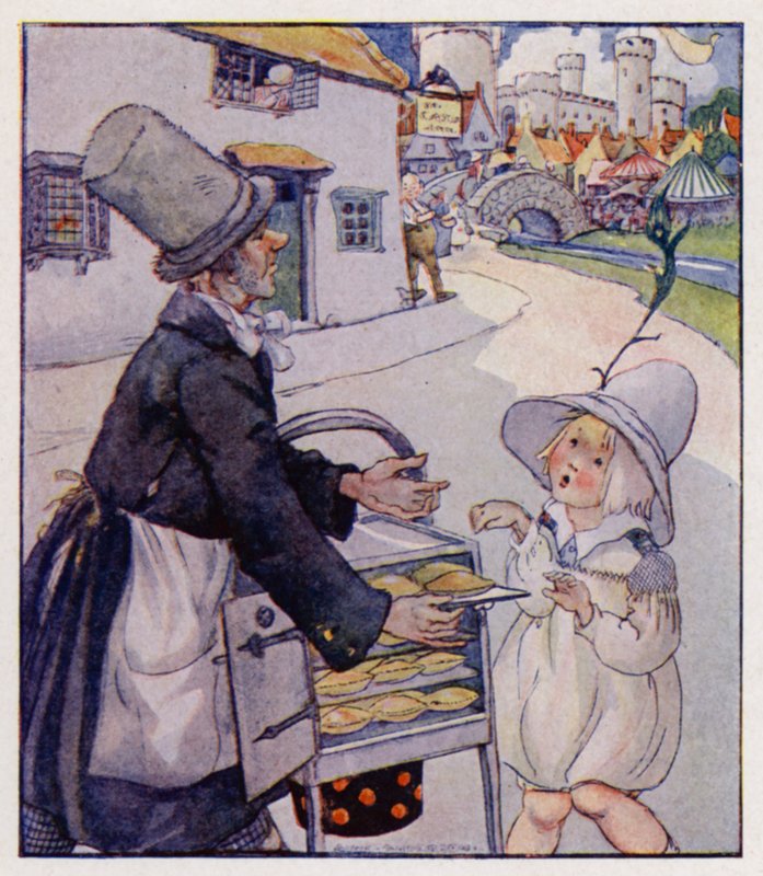 Rima de berçário: Simple Simon Met A Pie-Man (cor litho) de Anne (after) Anderson