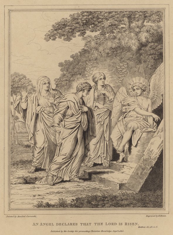 Anjo declara que o Senhor ressuscitou, Mateus de Annibale after Carracci