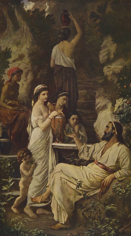 Hafiz na Fonte (pintura a óleo) de Anselm Feuerbach