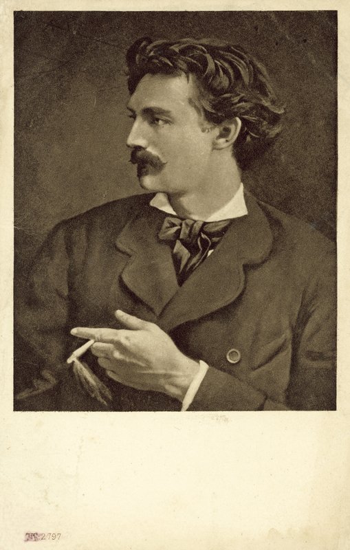 Auto-retrato de Anselm Feuerbach, artista alemão de Anselm Feuerbach