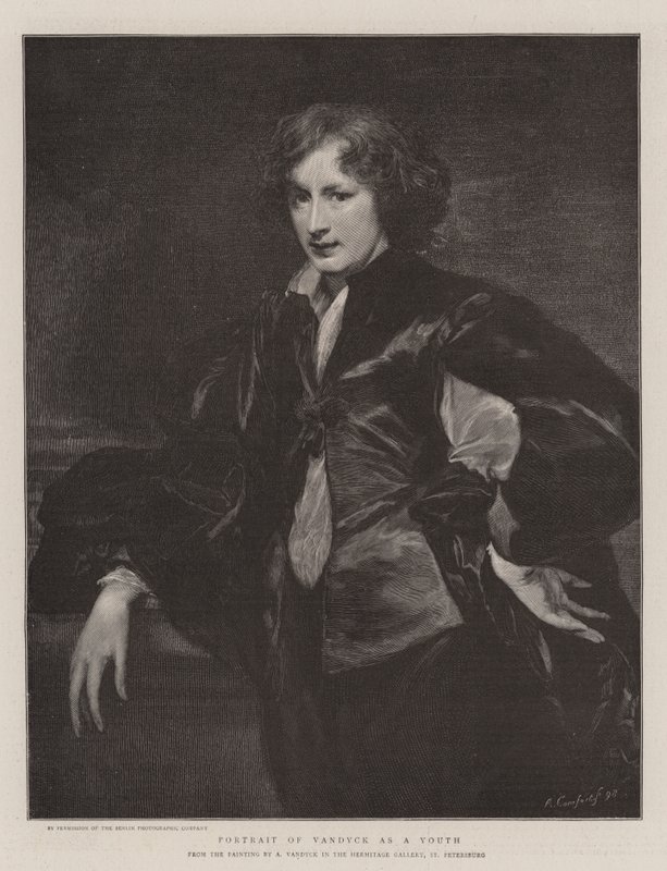 Retrato de Vandyck como um jovem de Anthony van Dyck