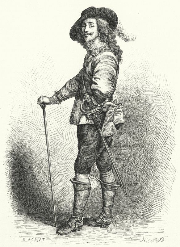 Carlos I, Rei de Inglaterra, Escócia e Irlanda (gravura) de Anthony van (after) Dyck