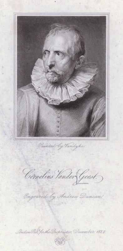 Cornelis van der Geest, comerciante flamengo de especiarias e colecionador de arte (gravura) de Anthony van (after) Dyck