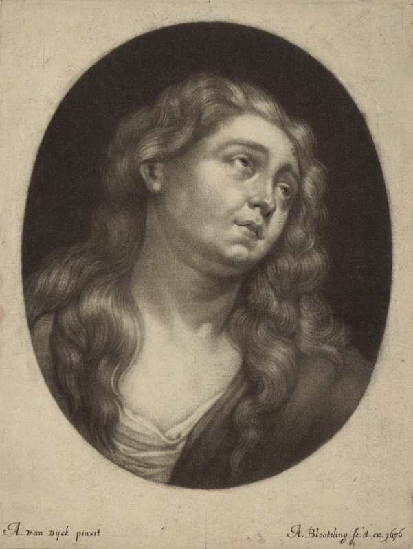 A cabeça de Santa Maria Madalena de Anthony van Dyck