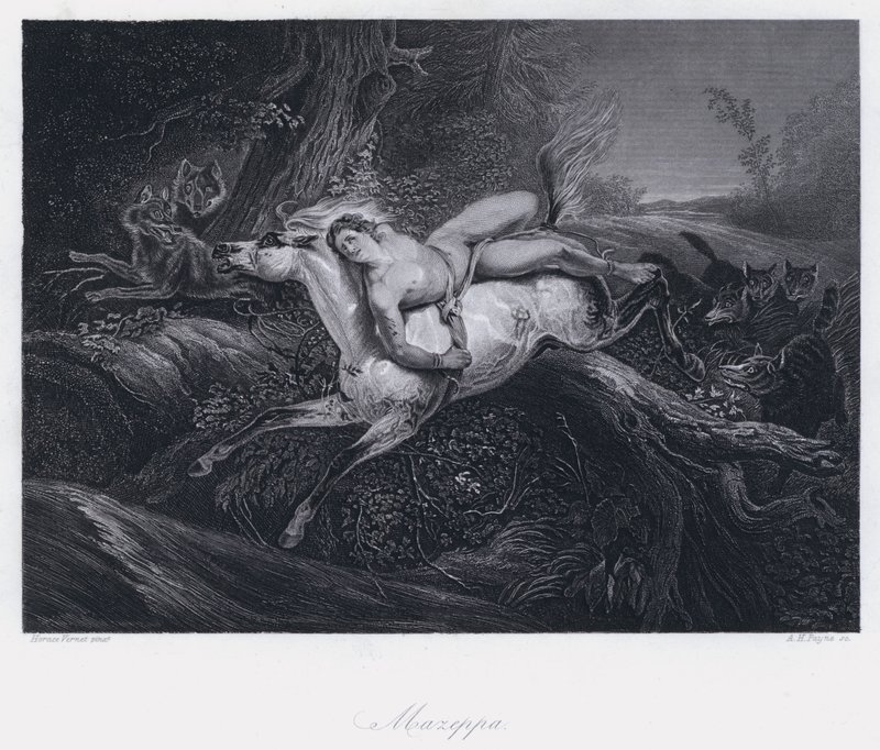 Mazeppa (gravura) de Antoine Charles Horace Vernet